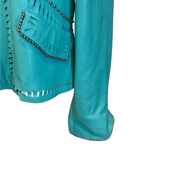Double D Ranch Turquoise Studded Women's Jacket Size:XL - Picture 3 of 15